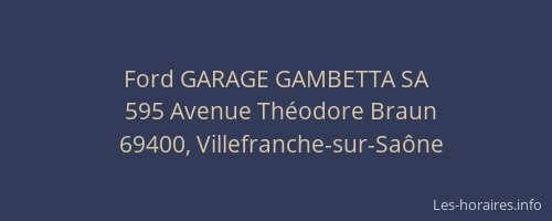 Ford GARAGE GAMBETTA SA