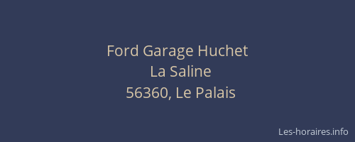 Ford Garage Huchet