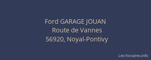 Ford GARAGE JOUAN