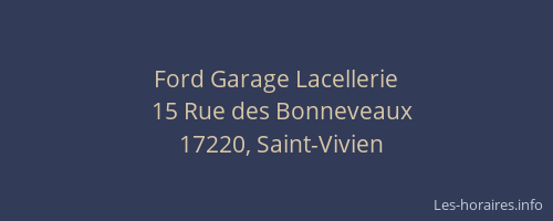 Ford Garage Lacellerie