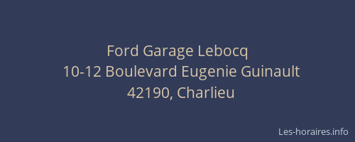 Ford Garage Lebocq