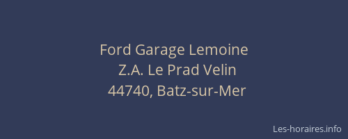 Ford Garage Lemoine