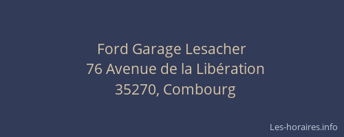 Ford Garage Lesacher