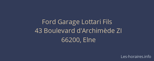 Ford Garage Lottari Fils