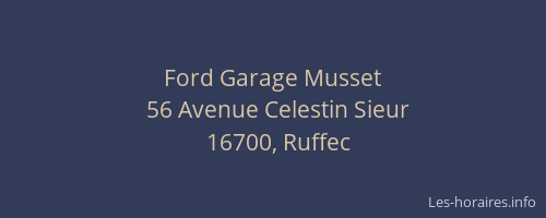 Ford Garage Musset
