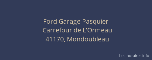 Ford Garage Pasquier