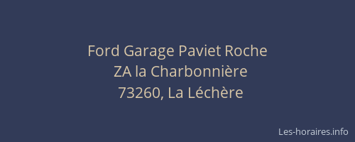 Ford Garage Paviet Roche