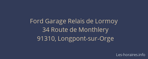 Ford Garage Relais de Lormoy