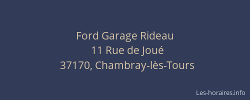 Ford Garage Rideau