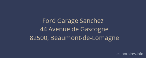 Ford Garage Sanchez