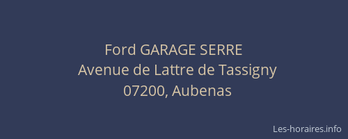 Ford GARAGE SERRE