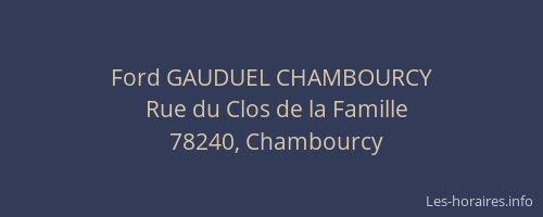 Ford GAUDUEL CHAMBOURCY