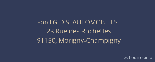 Ford G.D.S. AUTOMOBILES