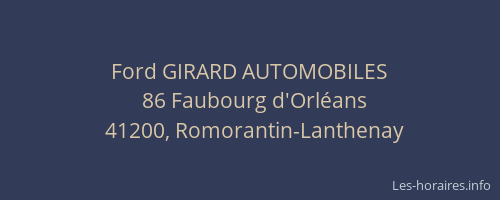 Ford GIRARD AUTOMOBILES