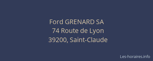Ford GRENARD SA