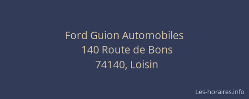 Ford Guion Automobiles