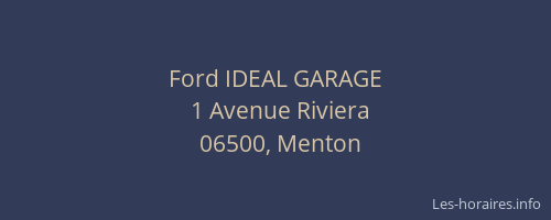 Ford IDEAL GARAGE