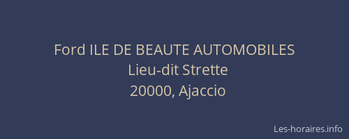 Ford ILE DE BEAUTE AUTOMOBILES