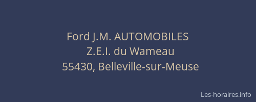 Ford J.M. AUTOMOBILES
