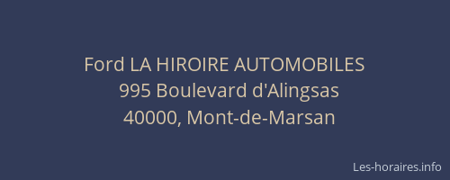 Ford LA HIROIRE AUTOMOBILES