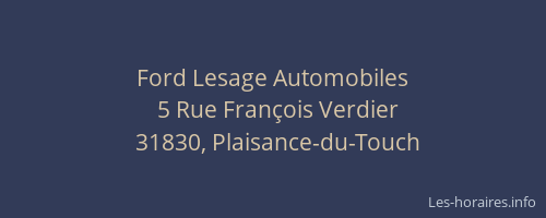 Ford Lesage Automobiles