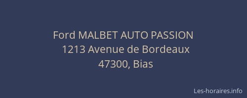 Ford MALBET AUTO PASSION