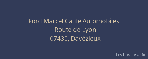 Ford Marcel Caule Automobiles