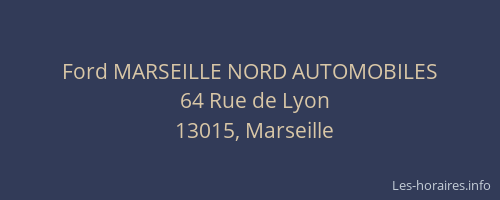 Ford MARSEILLE NORD AUTOMOBILES
