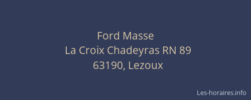 Ford Masse
