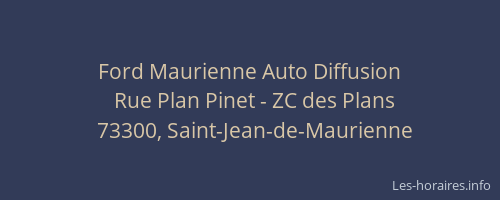 Ford Maurienne Auto Diffusion
