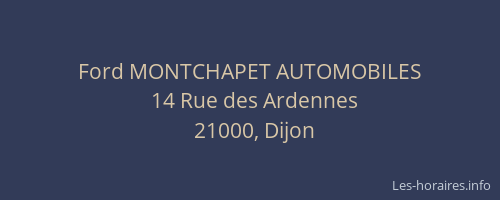 Ford MONTCHAPET AUTOMOBILES