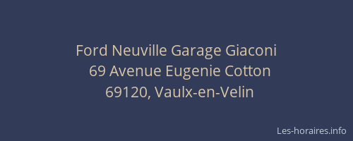 Ford Neuville Garage Giaconi