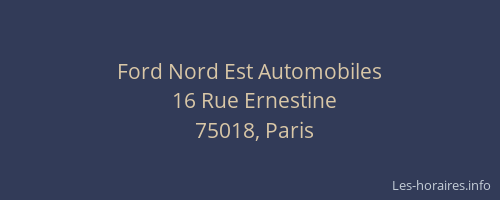 Ford Nord Est Automobiles