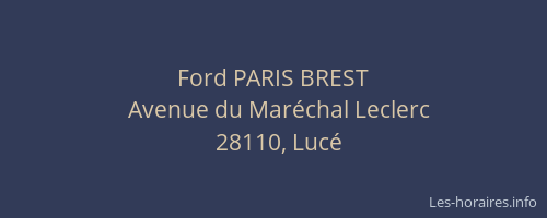Ford PARIS BREST