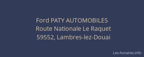 Ford PATY AUTOMOBILES