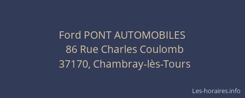 Ford PONT AUTOMOBILES