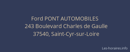 Ford PONT AUTOMOBILES