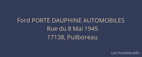 Ford PORTE DAUPHINE AUTOMOBILES