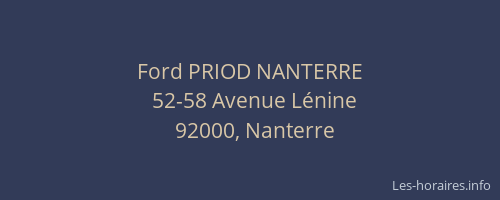 Ford PRIOD NANTERRE