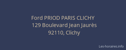 Ford PRIOD PARIS CLICHY