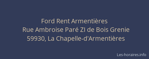 Ford Rent Armentières