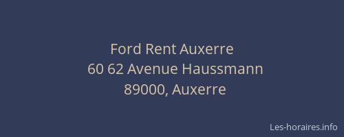 Ford Rent Auxerre