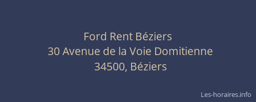 Ford Rent Béziers