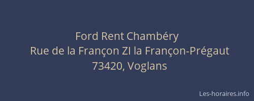 Ford Rent Chambéry