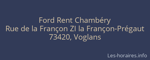 Ford Rent Chambéry