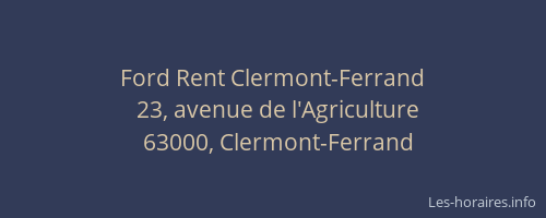 Ford Rent Clermont-Ferrand