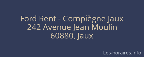 Ford Rent - Compiègne Jaux