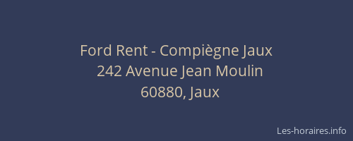 Ford Rent - Compiègne Jaux