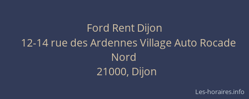 Ford Rent Dijon