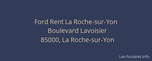 Ford Rent La Roche-sur-Yon